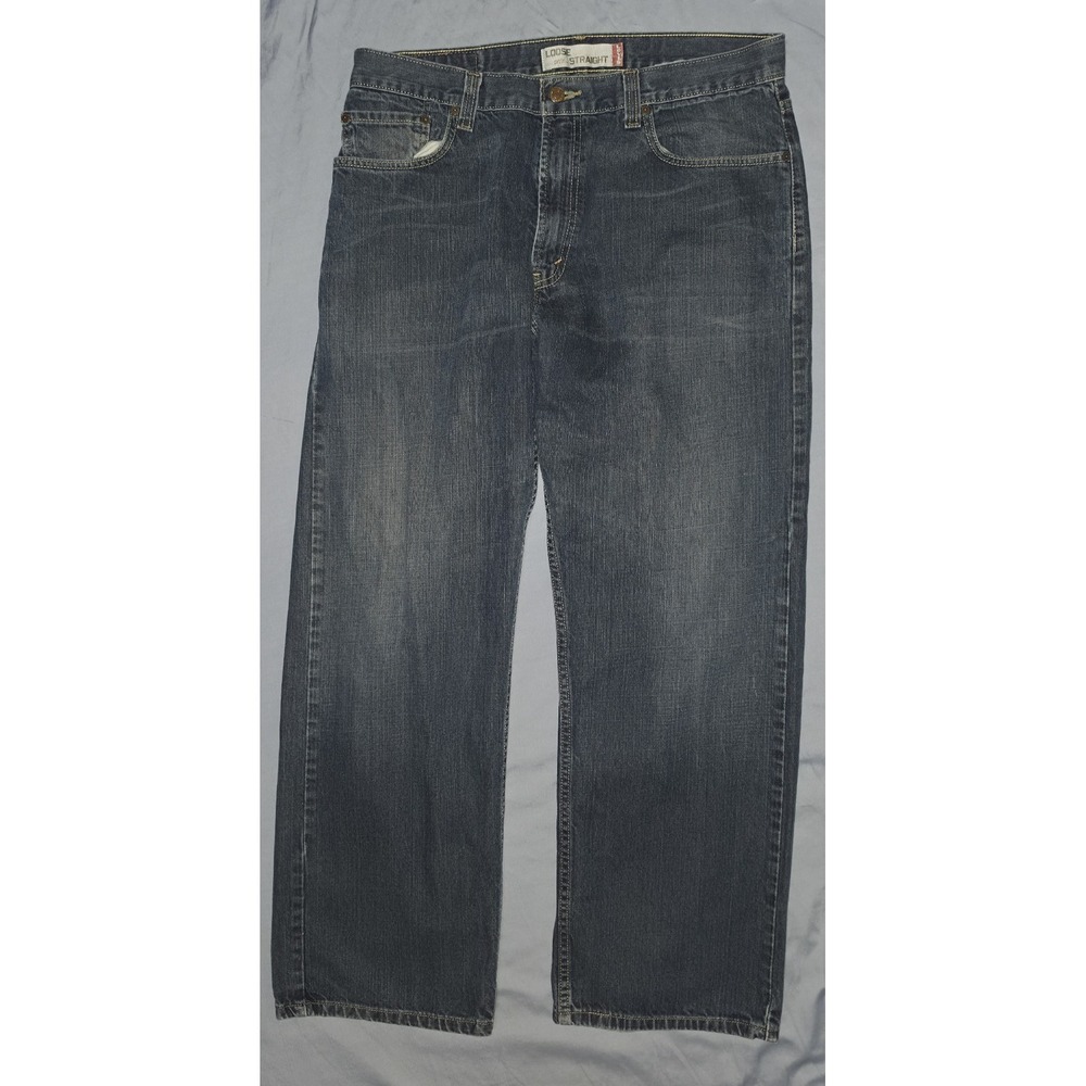 Levi's 569 Jeans Men 34x30 Denim Blue Loose Relaxed Fit  Straight Y2K Grunge Vtg